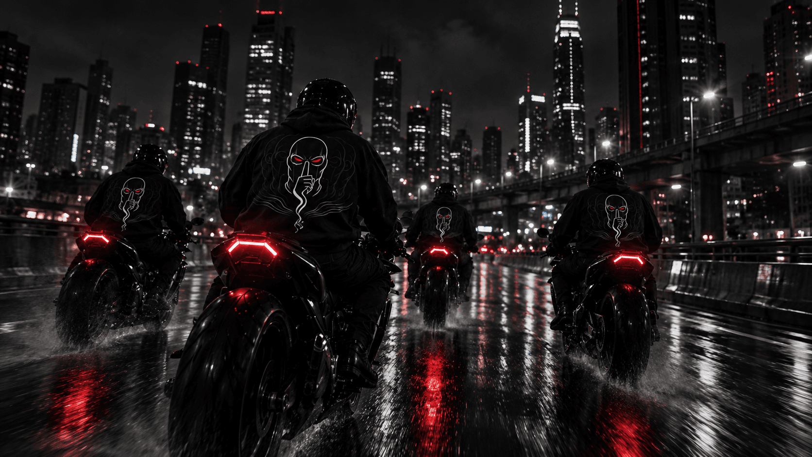 SILENCE riders together at night